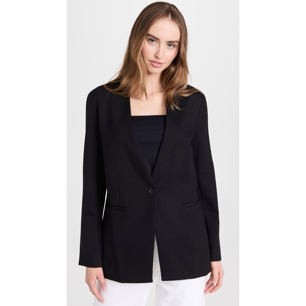 Spanx The Perfect Collarless Oversized Black Blazer Jacket‎ Size 1X